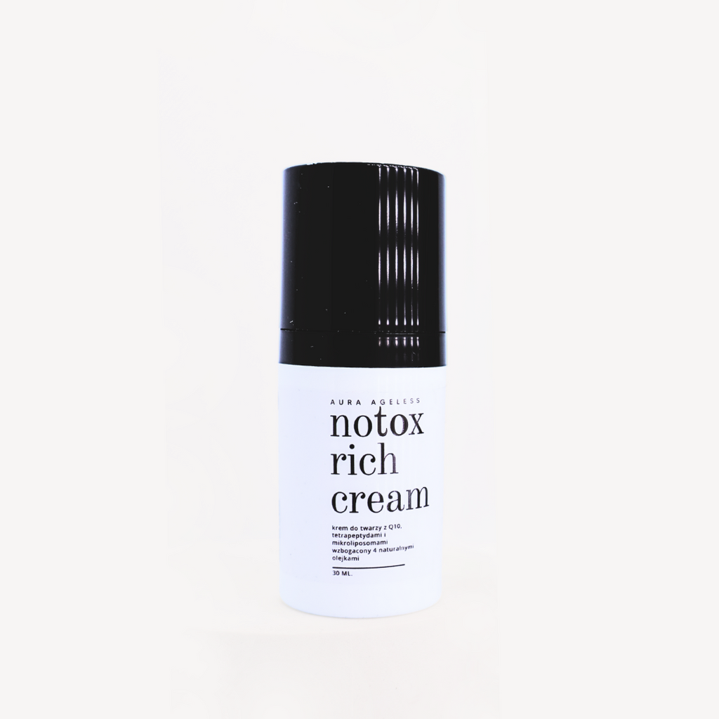 Notox Rich Cream – Gesichtscreme mit Q10, Tetrapeptiden und Mikroliposomen, angereichert mit 4 natürlichen Ölen.